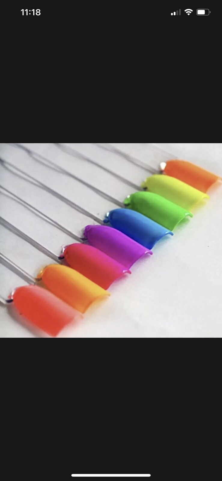 6 *10 gr Colours Set Neon Pigment Nail Art Powder Dust Ombre Smoky Florescent .