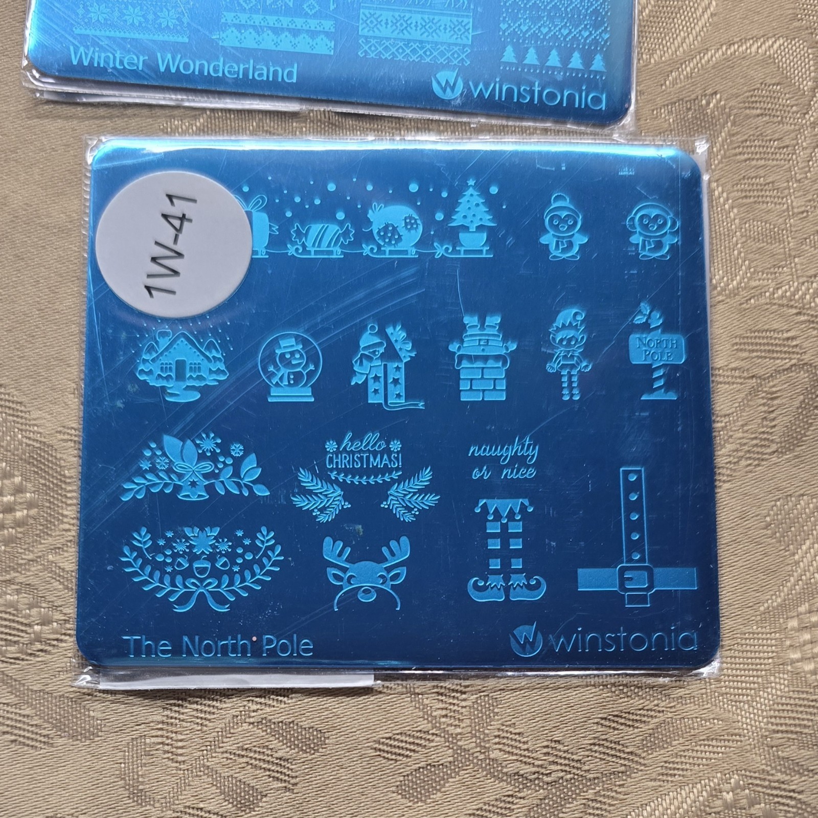 Wistonia Christmas Nail Stamp Plate LOT Winter Winderland North Pole Snowman