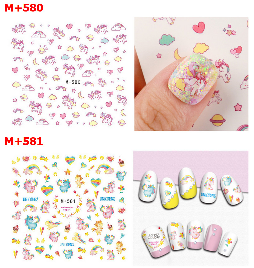 STAR RAINBOW ART KIDS FAKE NAIL STICKERS FOR GIRLS DECALS KITS TRANSFERS SET