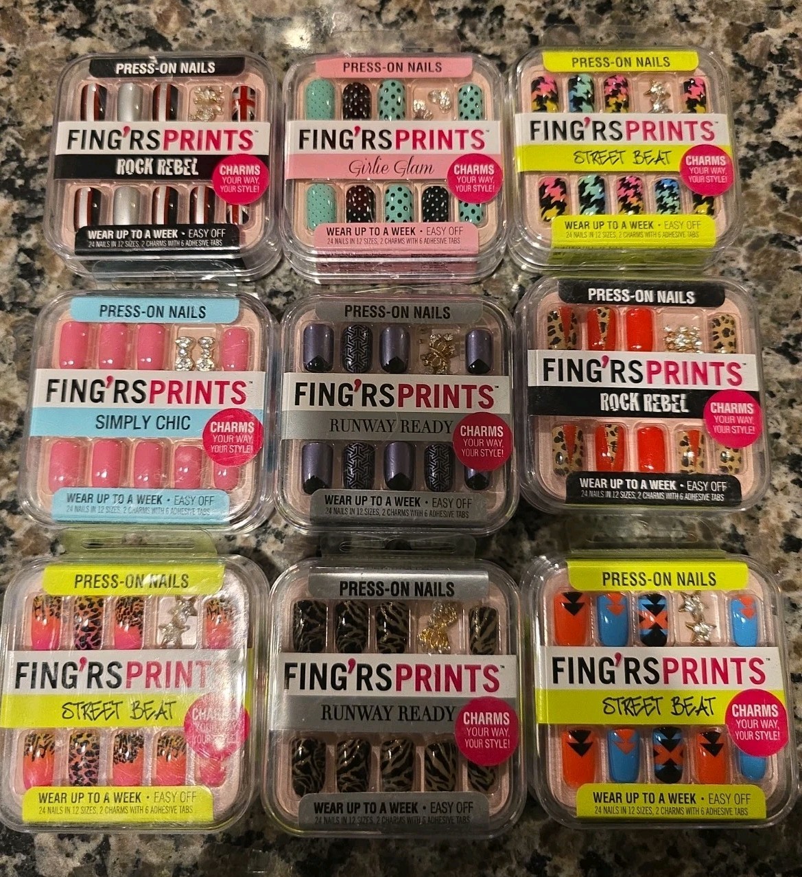 50 Nails Packs Lot – Multiple Colors and Designs