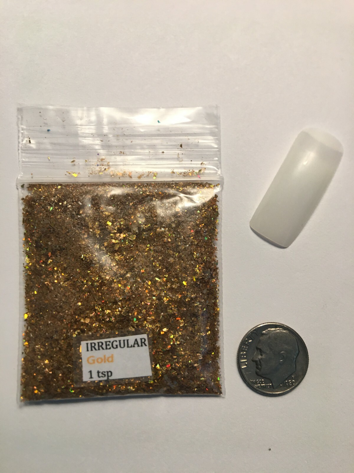 Solvent Resistant IRREGULAR shape Glitter (Gold Digger)Nail Art Face Crafts-1tsp