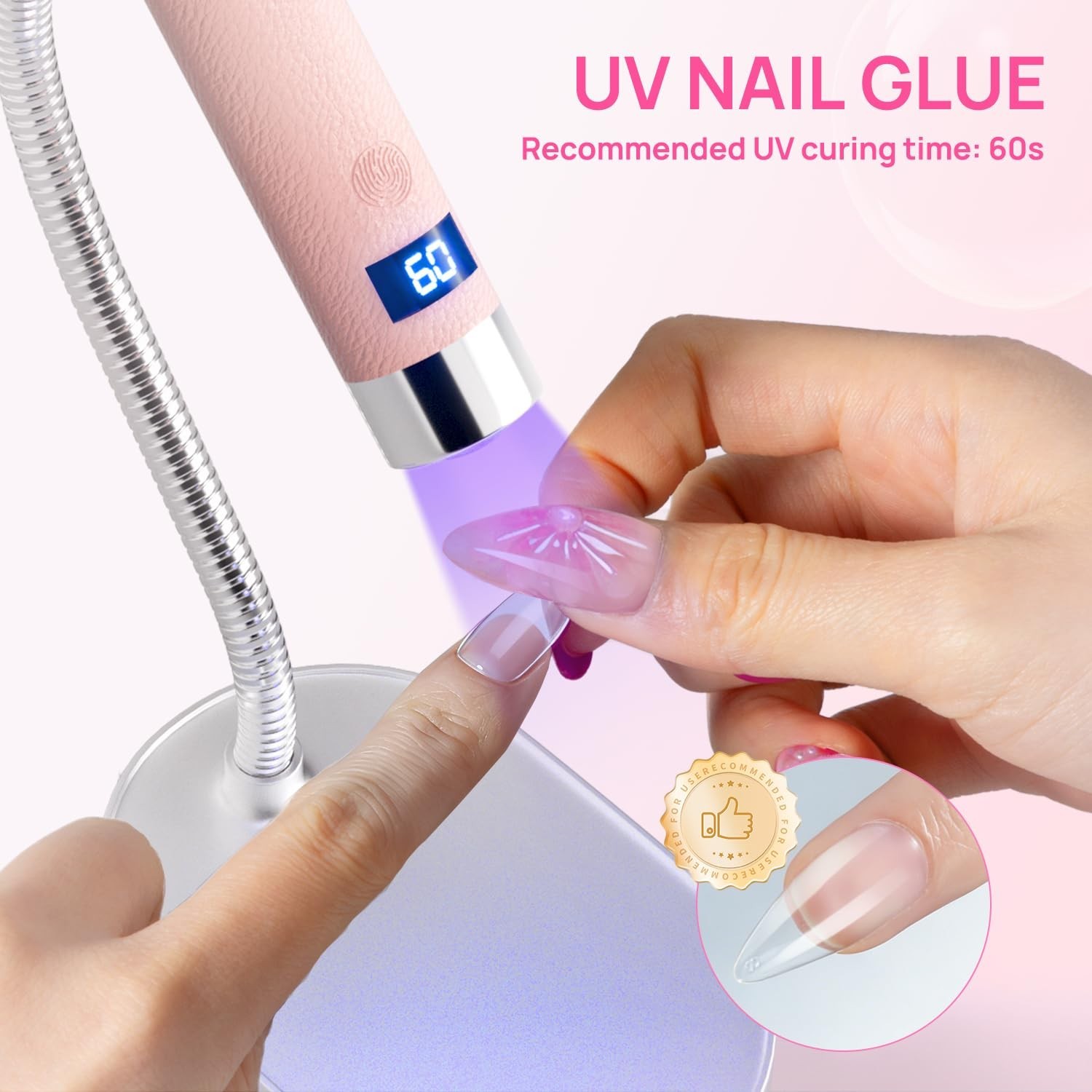 Luxury Solid Nail Glue Gel 2-Pack – Strong Bond for Press-On Nails & Rhinestones