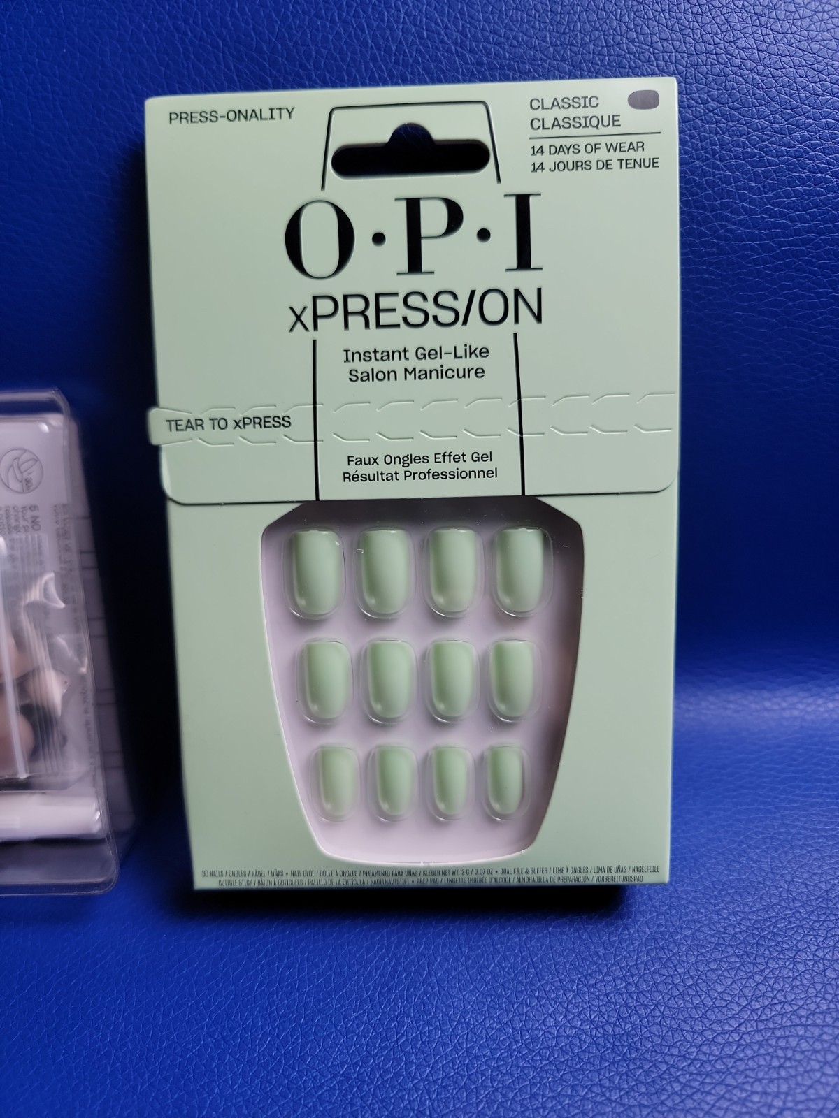 OPI – Xpression Square Classic Press On Nails – Mint Green – As Pictured Showed