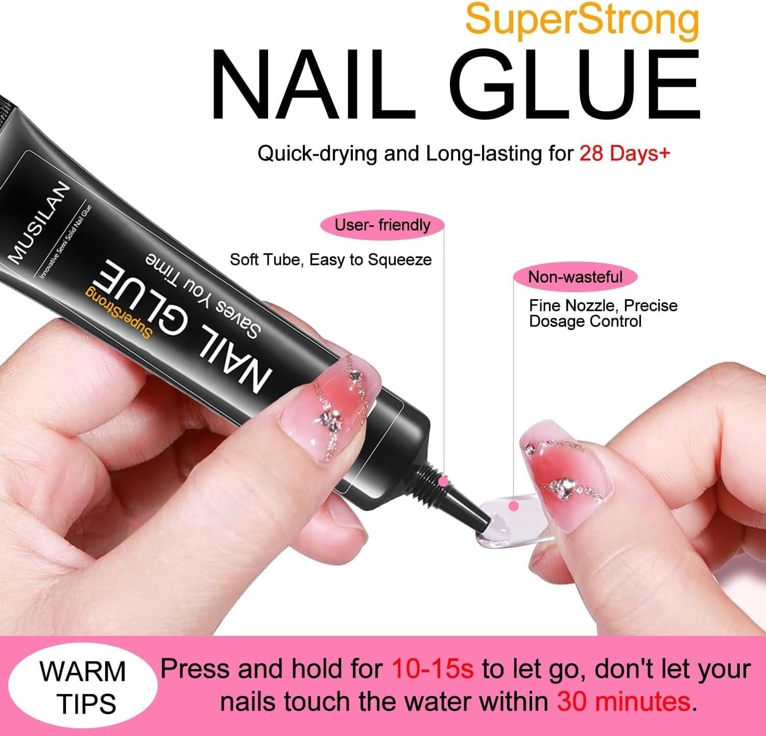 8g Semi Solid Super Strong Nail Glue for Press On Nails – No UV Lamp Needed 1