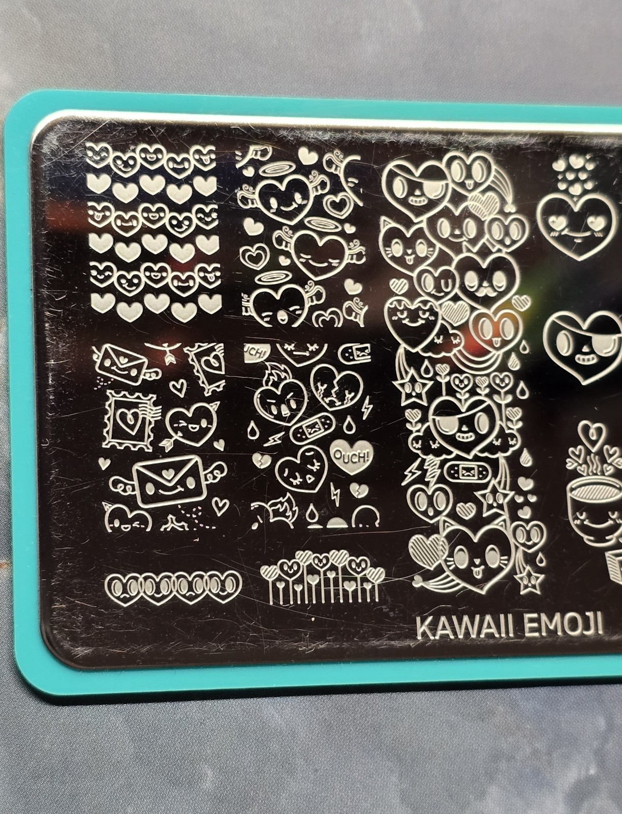 Maniology Bundle Monster BM-XL324 Kawaii Emoji Heart Valentines Nail Stamp Plate