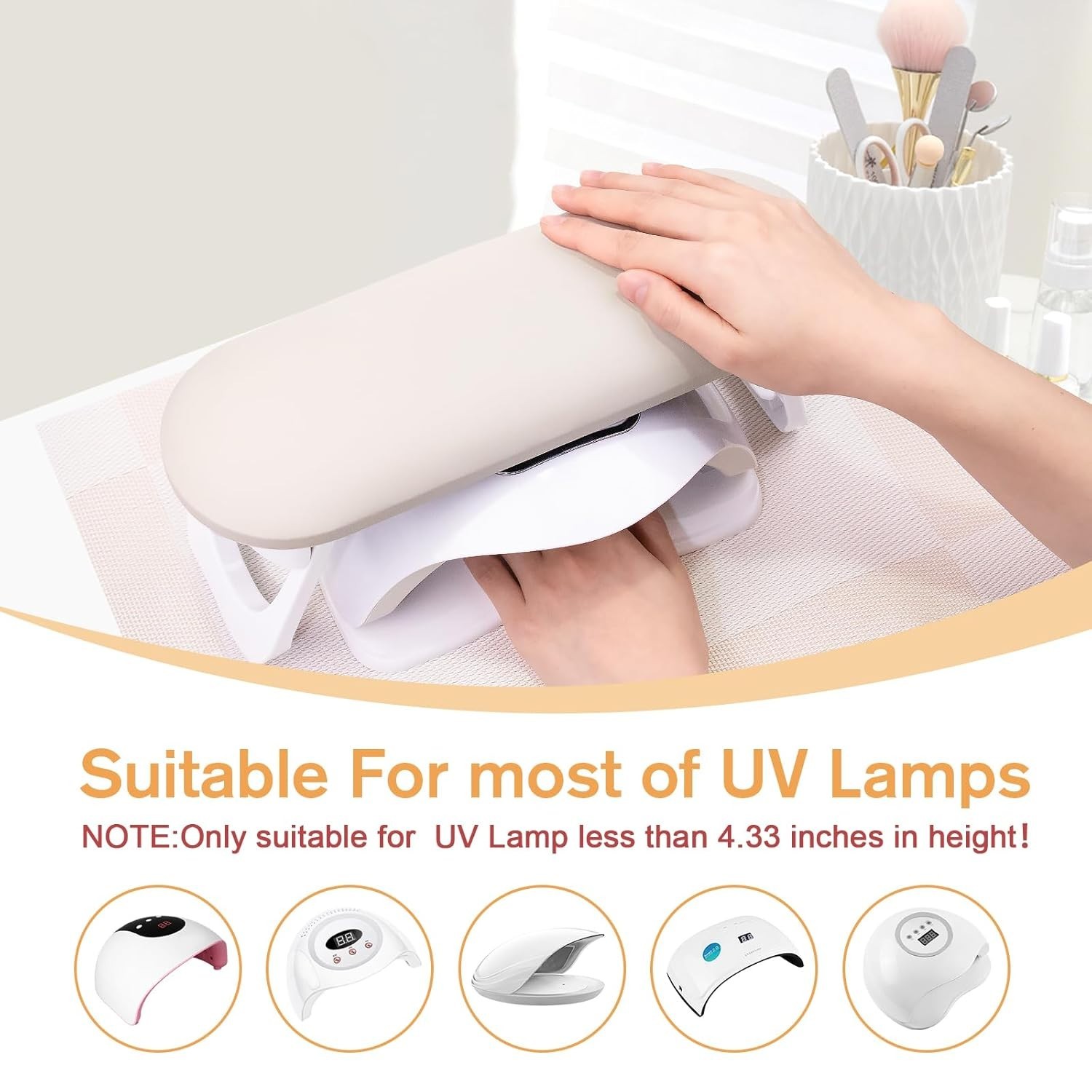 Arm Rest for Nails Tech, Foldable PU Leather Nail Arm Rest