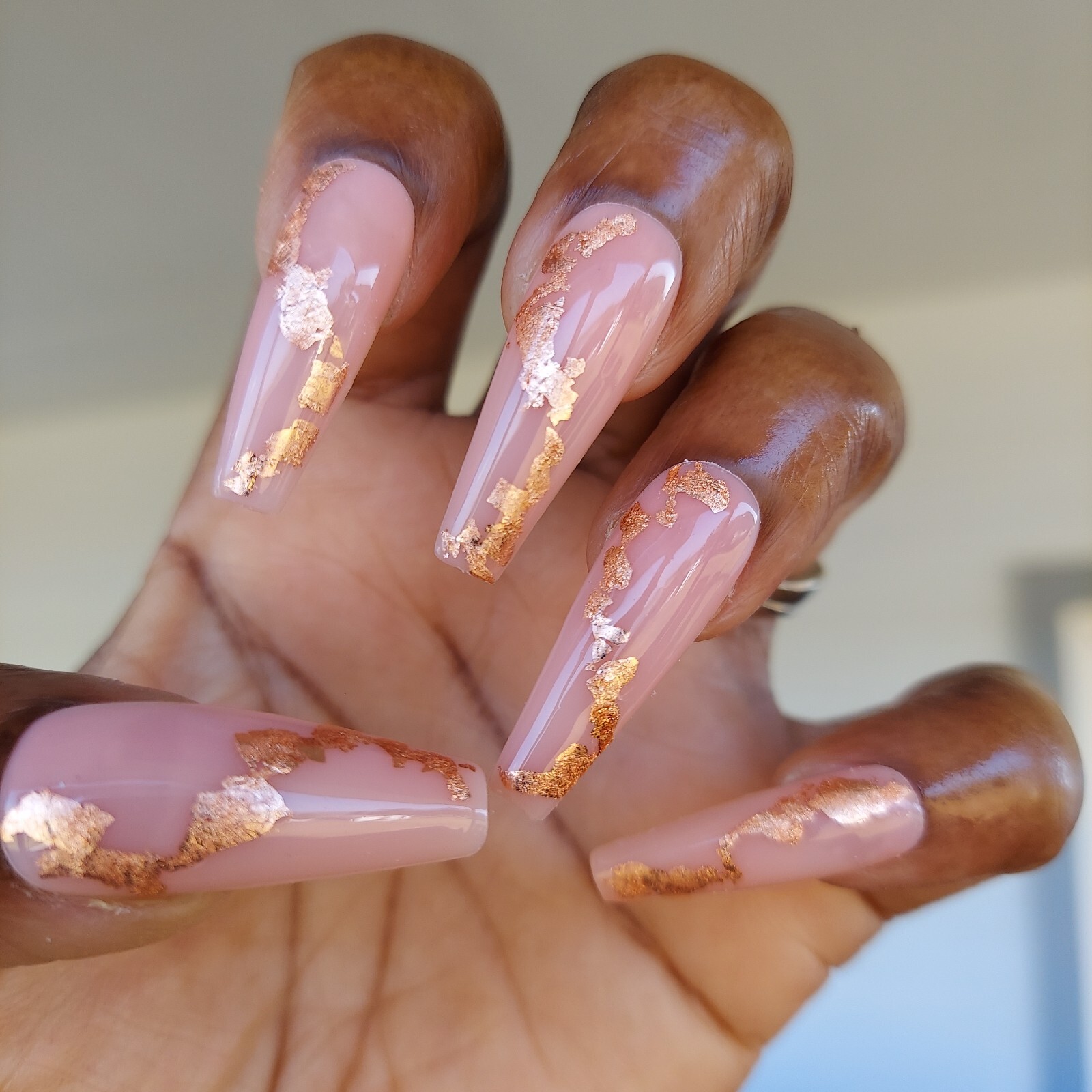 Nude Nails Rose Gold Nails Nude Wedding Nails Natural Wedding Nails Bridesmaids