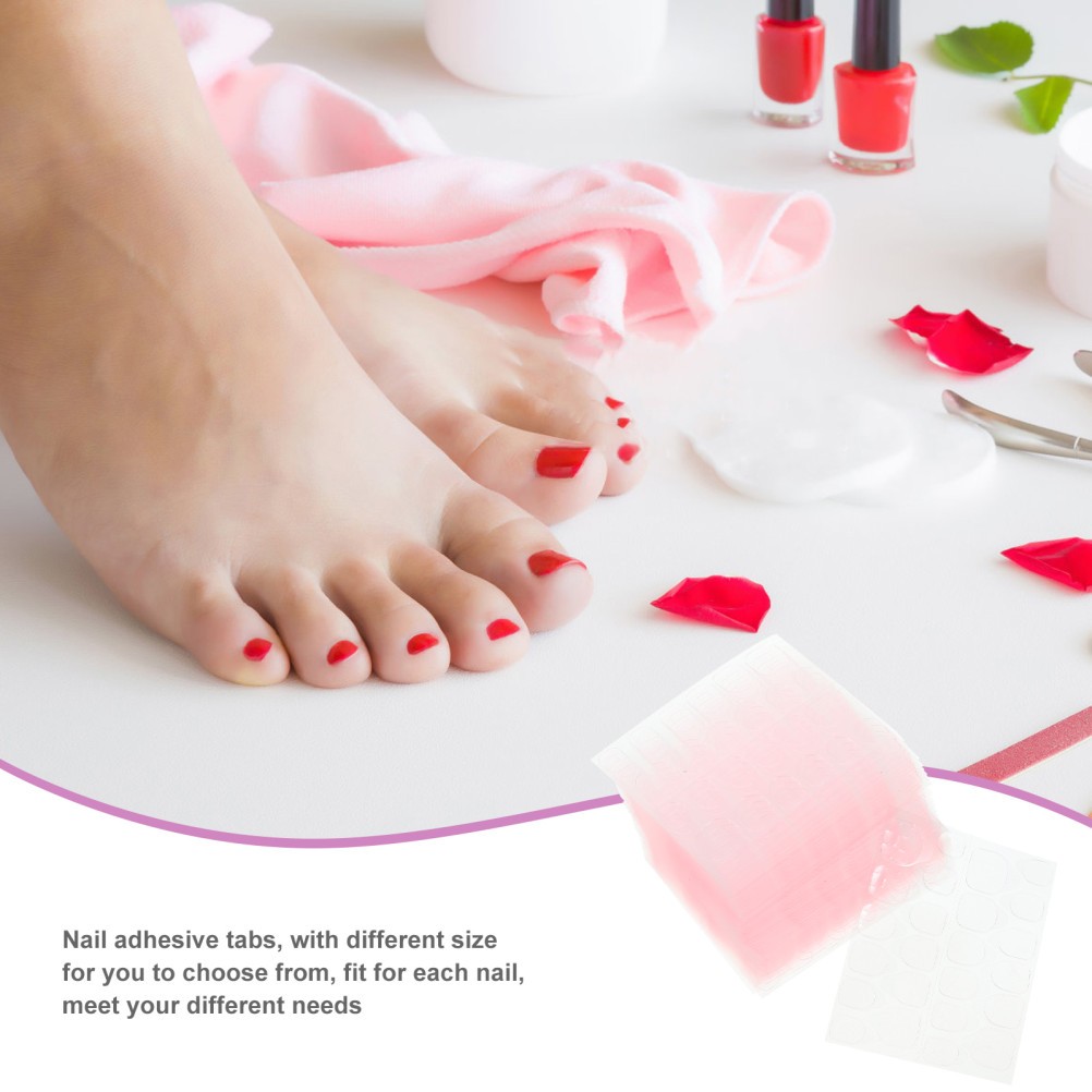 50 Sheets Adhesive Nail Tabs Press Stickers Toenail for Women