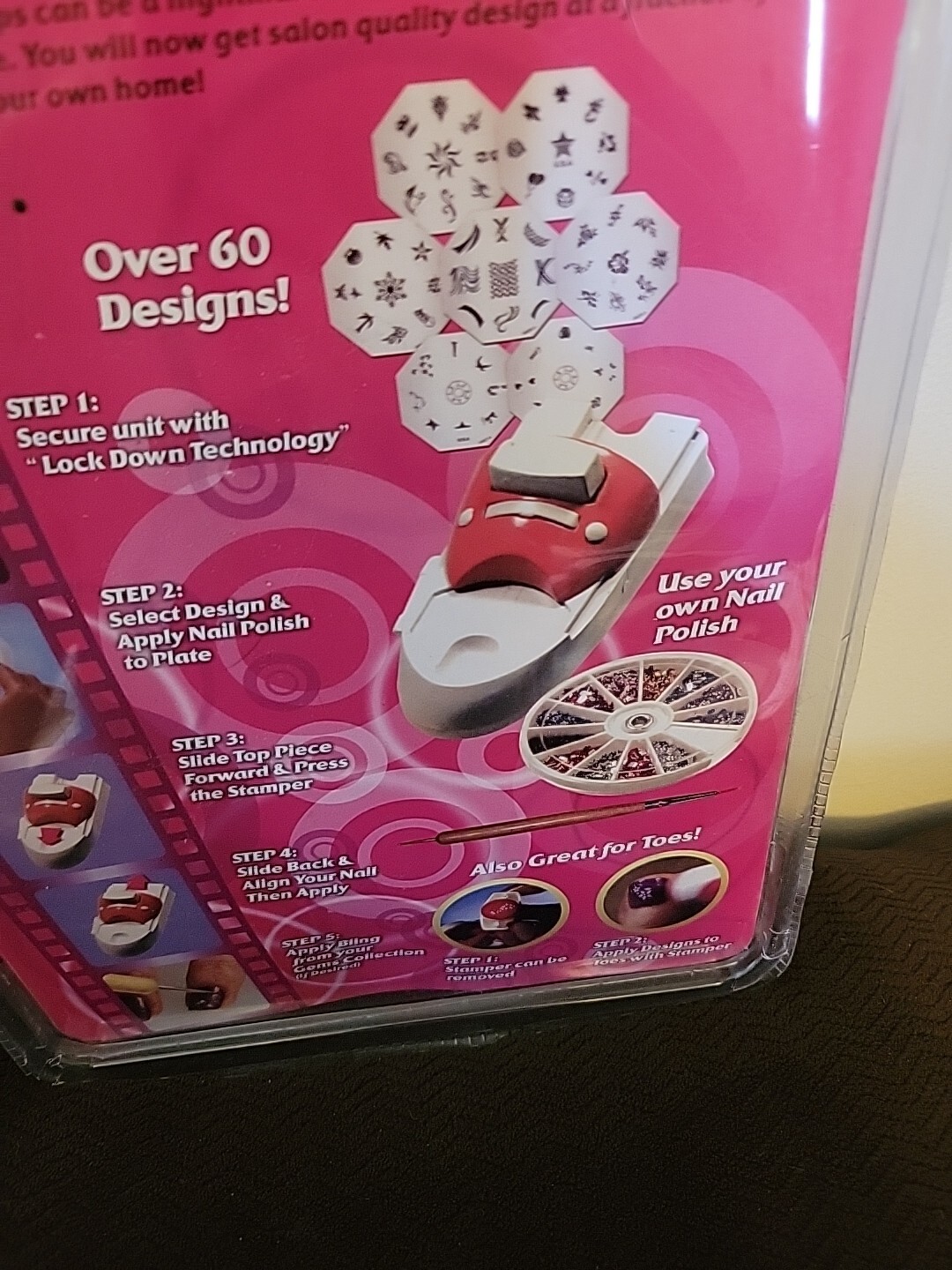 Brand New Inventel Hollywood Nails All In One Nail Art System Kit As Seen On TV