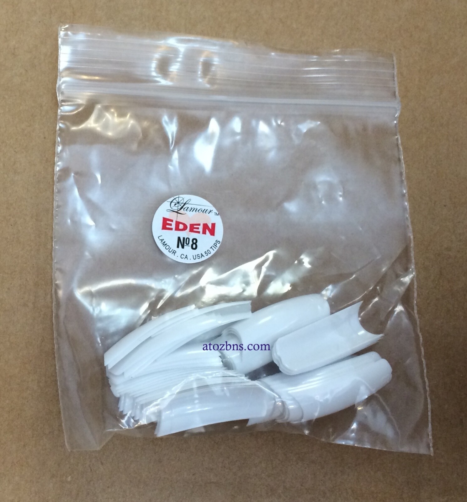 * Lamour Professional Nail Tips EDEN WHITE FRENCH 0-10 Made in USA 550ct