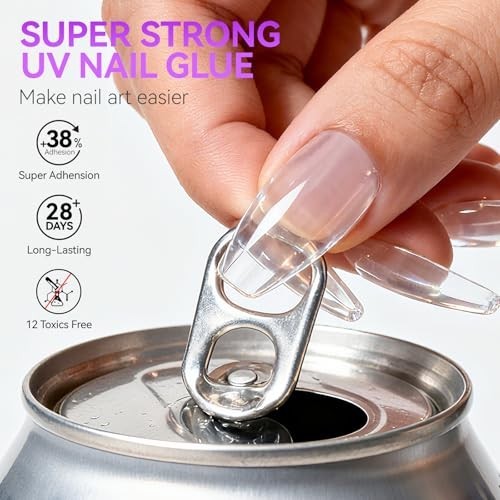 Professional Bulk Nail Glue 40ml – Strong Quick Dry UV Gel Adhesive for Press On