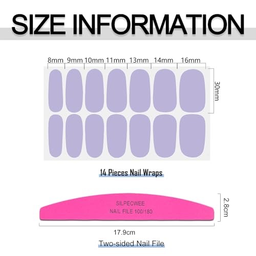 20 Sheets Nail Wraps for Women Solid Color Nail Polish Stickers E Solid Color