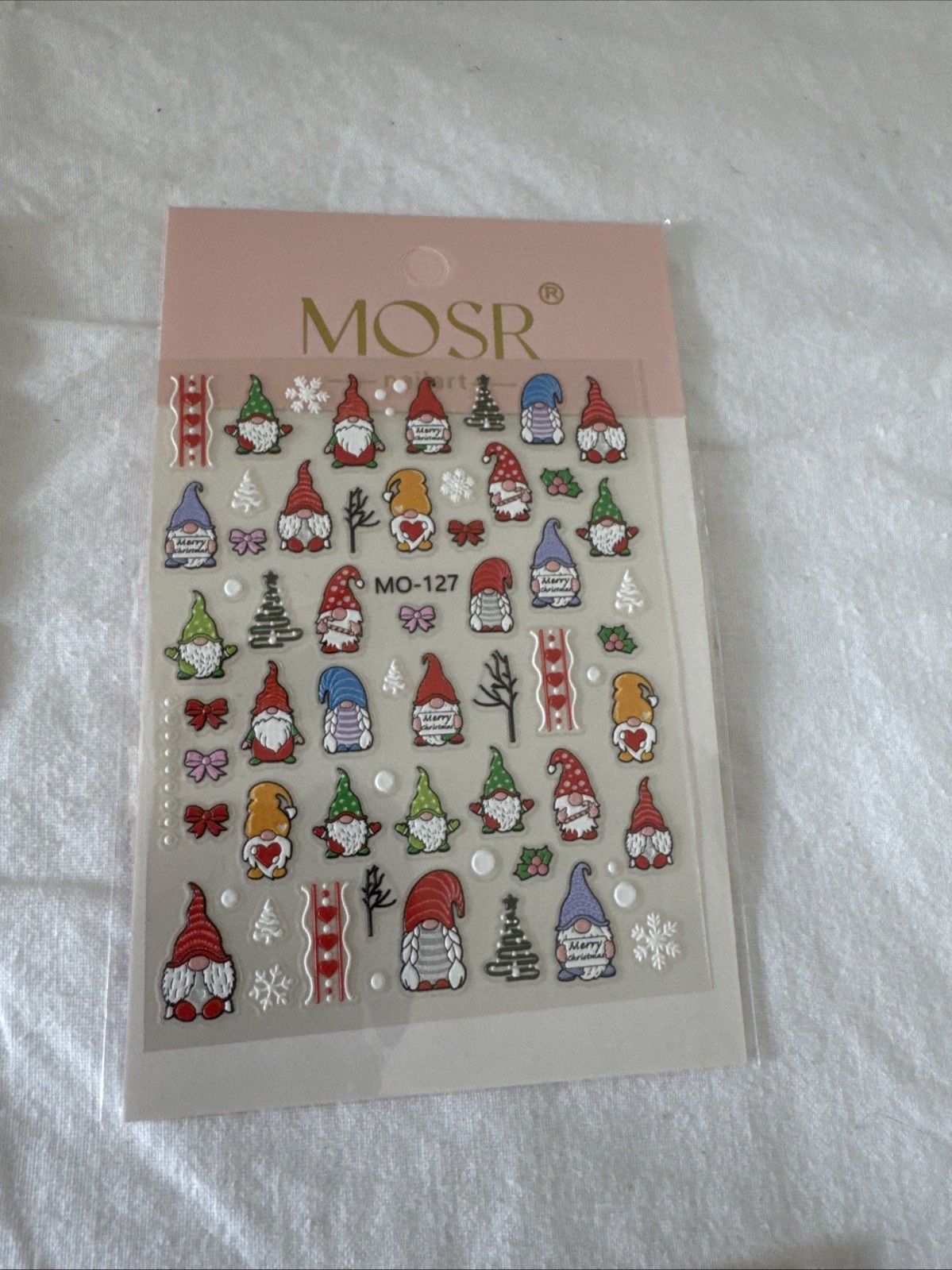 Lot Of 4 Cards Of Nail Decals / Stickers Christmas Theme So So Festive🎁🎄