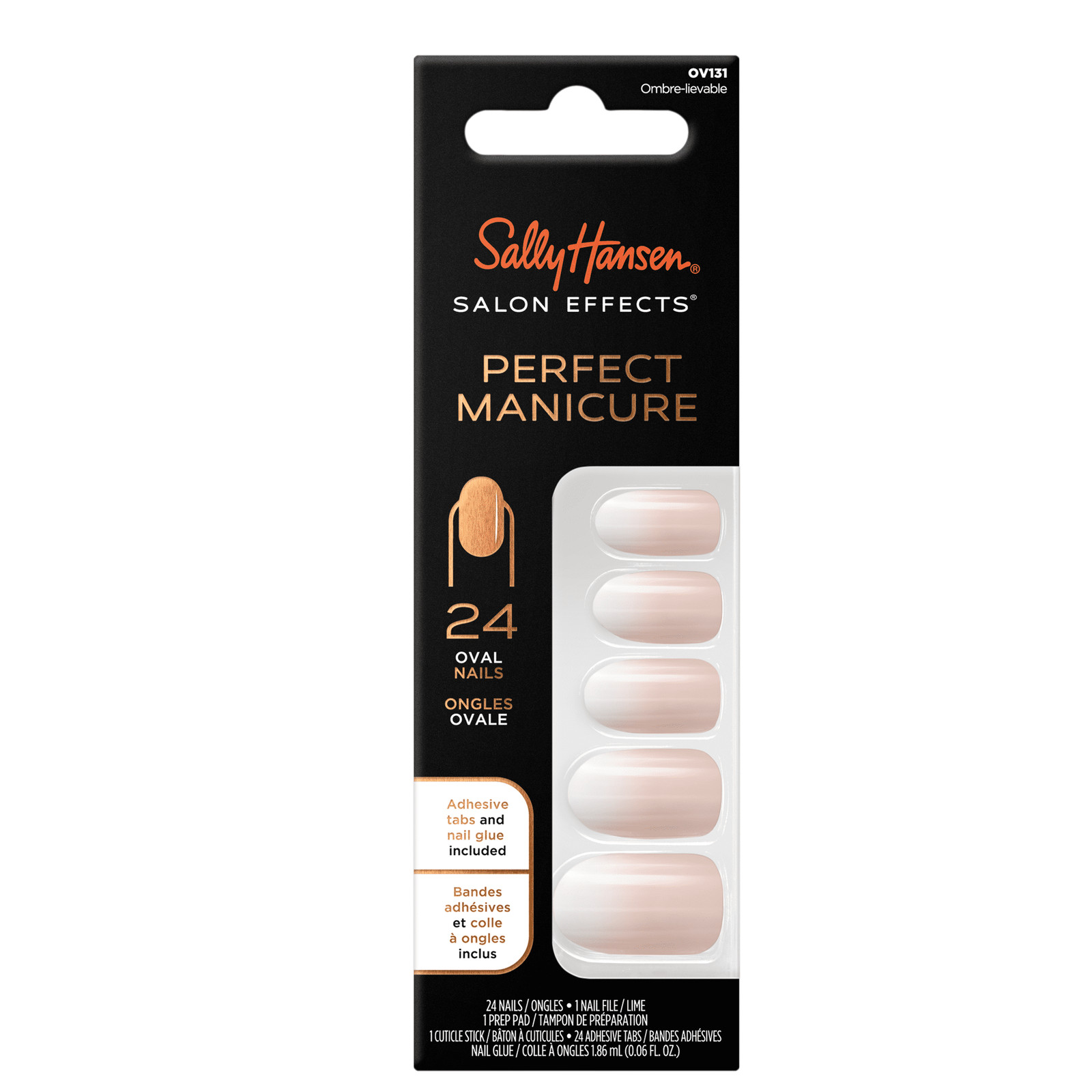 Sally Hansen Perfect Manicure Press On Nails, Oval Shape, Ombre-Lievable