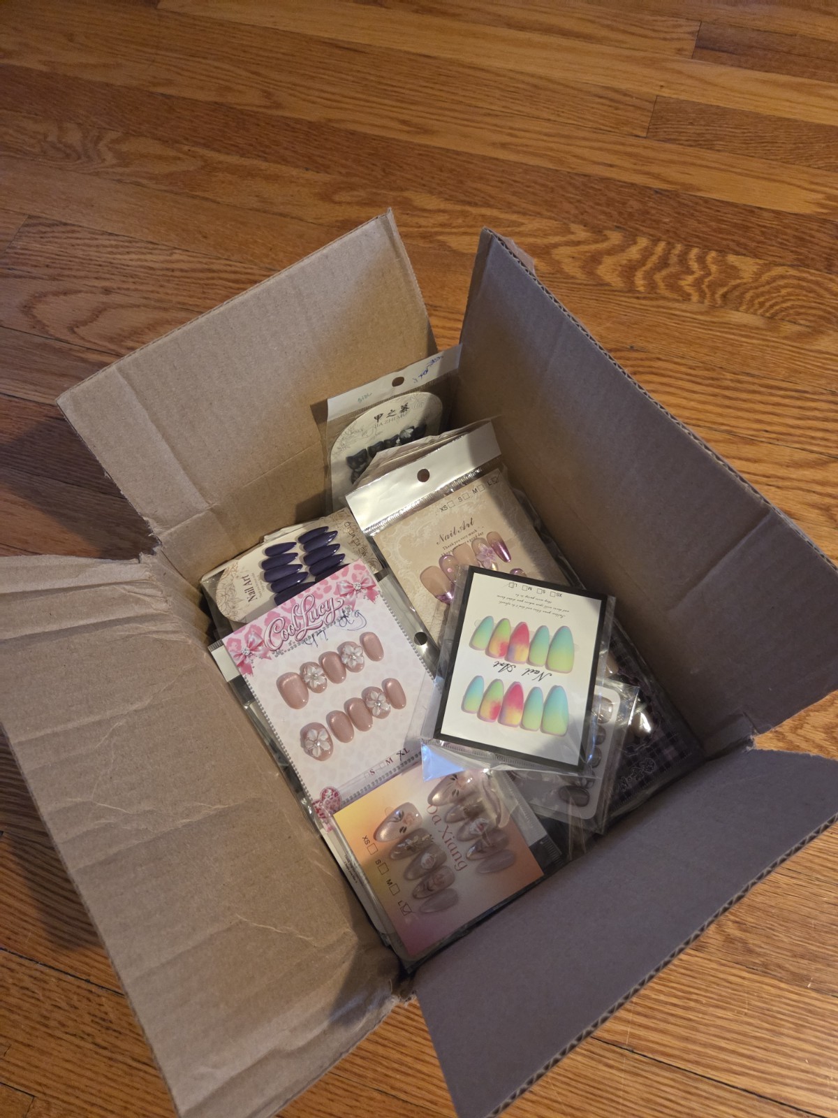 Mystery Box of press on nails. High quality, hand made, size large