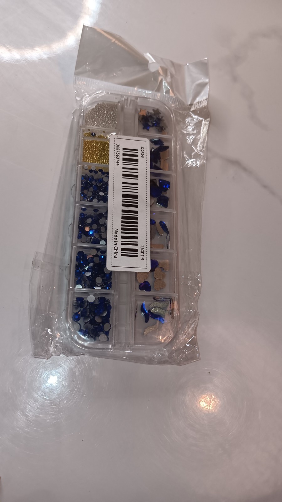 Nail Kit Includes Colorful Foils, Nail Accents In Blue, Silver, Clear, Multiple
