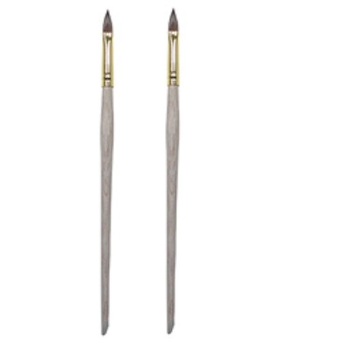 2 DL Pro Kolinsky Large Acrylic Nail Brush With Wood Handle NEW FREE SHIP
