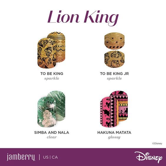 Jamberry Disney Nail Wrap. LION KING. You Choose – Half Sheet