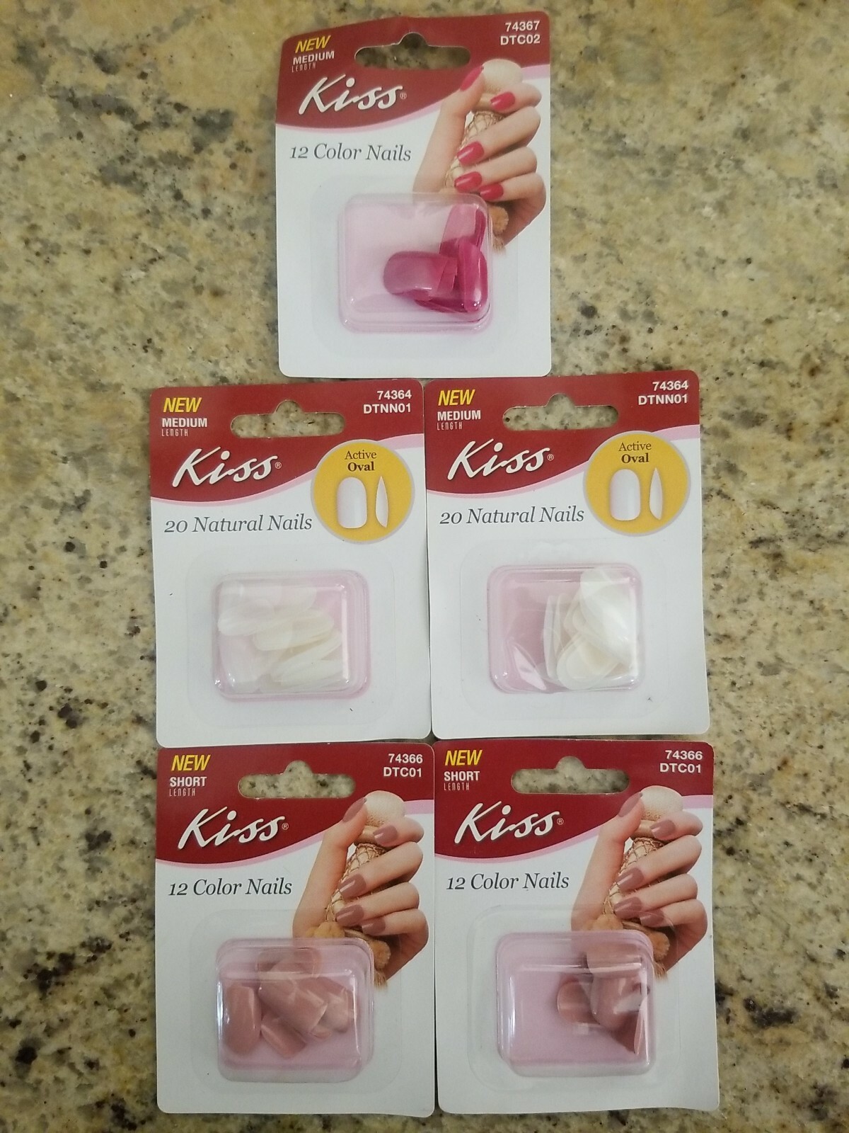 Kiss Salon Nails Lot of 5 Pack New Nail Lot x 5