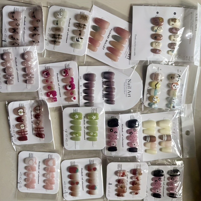 100pcs Wholesale High-Quality Handmade Press-On Nails Bulk Reusable Fake Nails