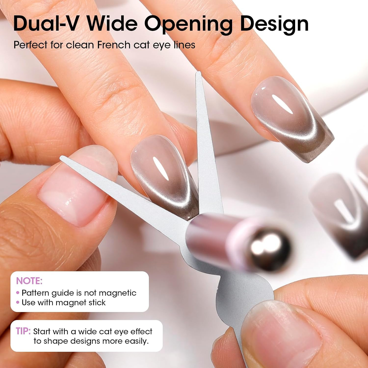 Cat Eye Magnet, Double-Ended Nail Magnet Tool Kit for Gel Polish | Complete Set