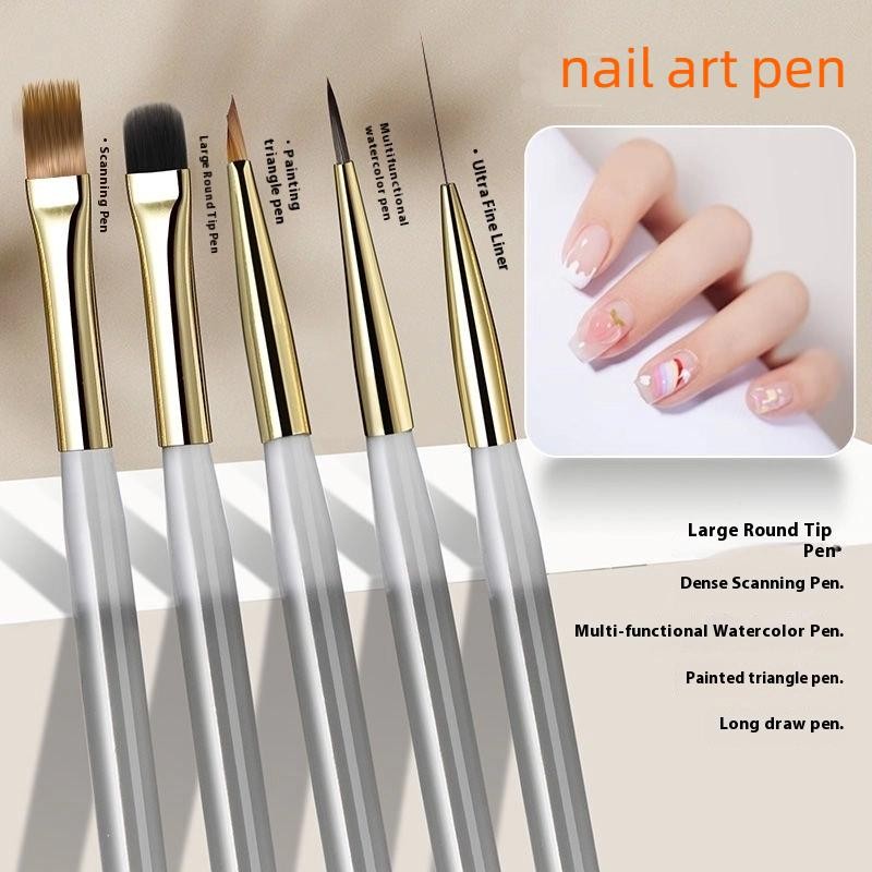 1/5/6Pcs Painting Liner Brush Gel Polish Precision Nail Art Thin Drawing Pen