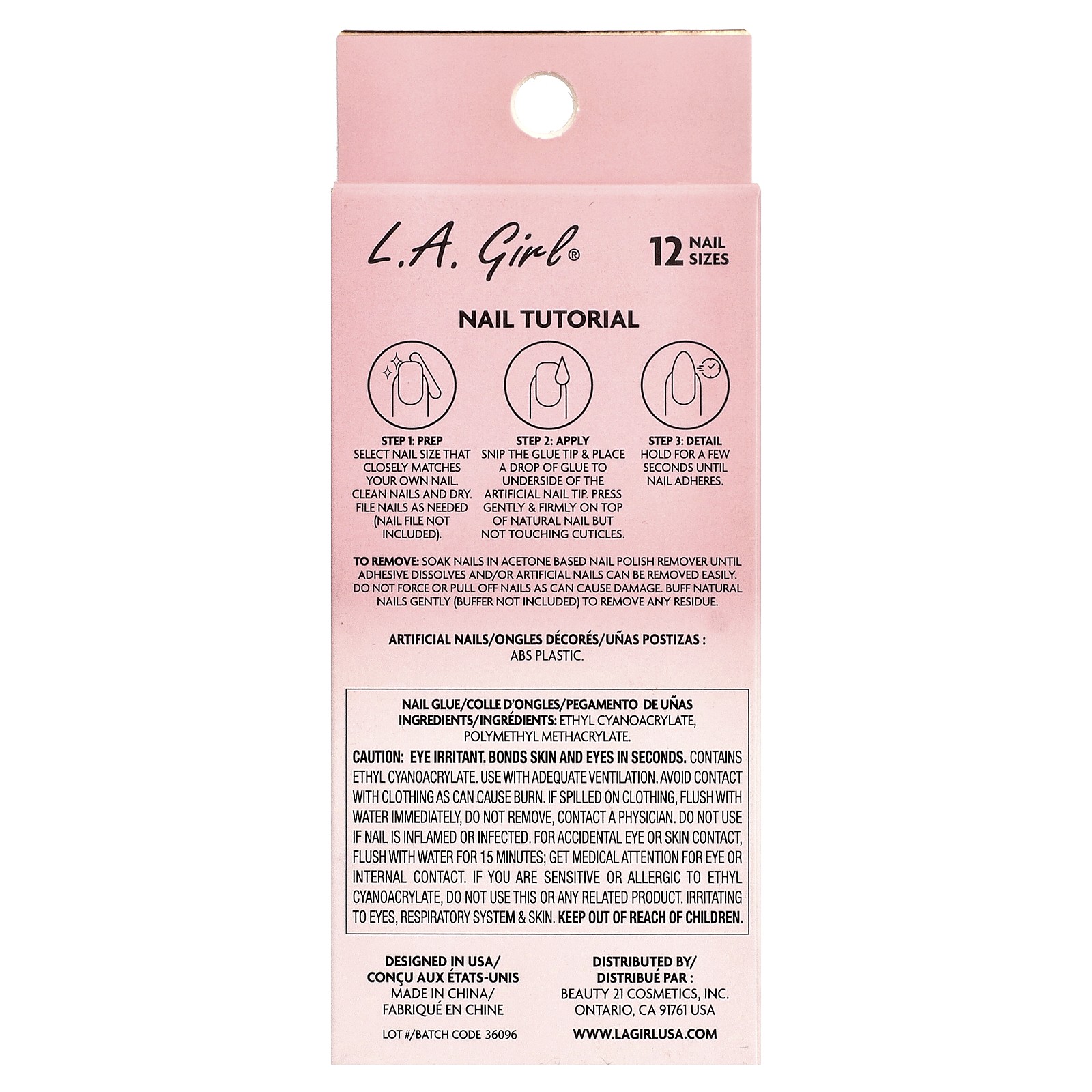 Oh So Shiny Artificial Nails, Gel Shine Nail Tips, GNT152 Wildest Dream, 25