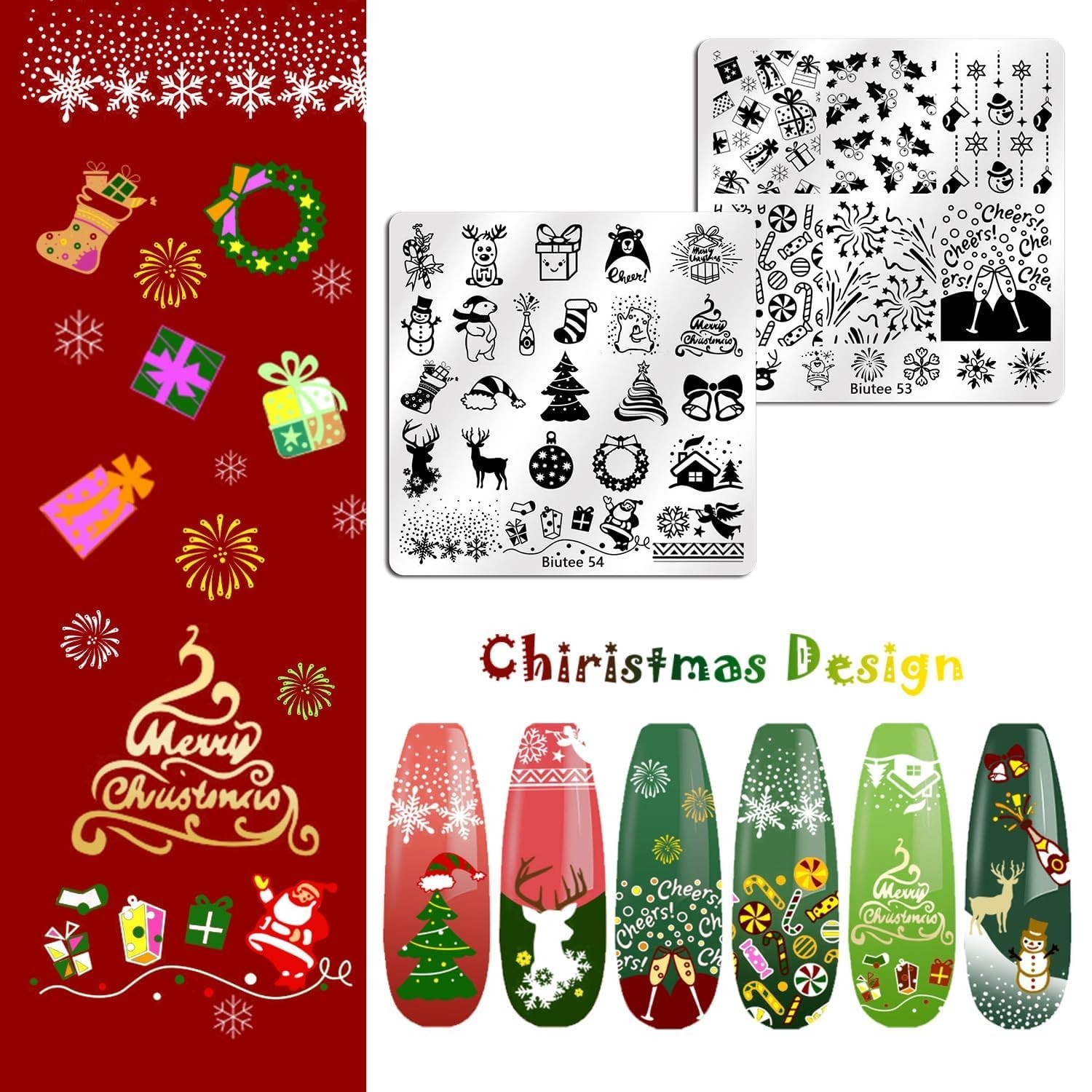 15PCS Nail Art Stamping Plate 8 Nail Stamping Gel Polish Nail Stamping Kit Nail