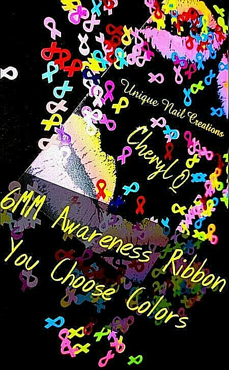 6MM AWARENESS RIBBON Glitter~Nail•Acrylic•Gel•Body Art•Face•Festival•Craft