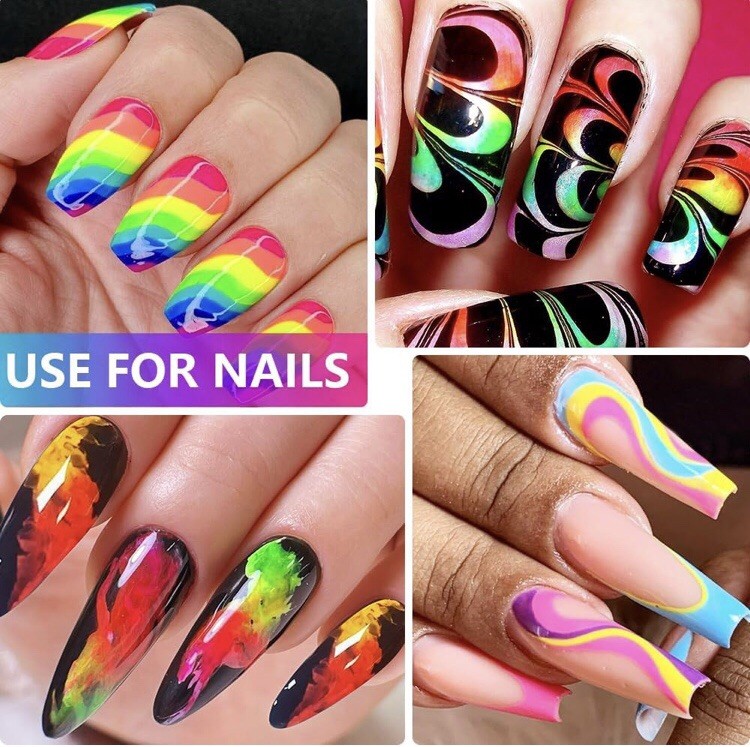 12 Color Neon Pigment Powder Set Glow In Dark Luminous Eye Shadow Nails Art Make