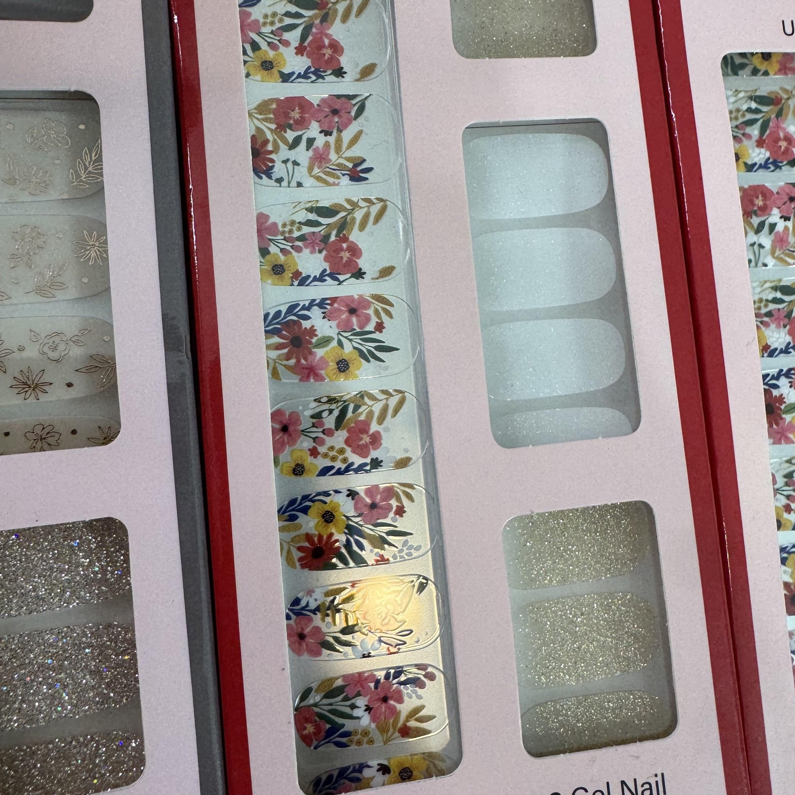 Dashing Diva Gloss Nail Strips Lot 3 Wallflower Frenzy Lavender Floral Gel