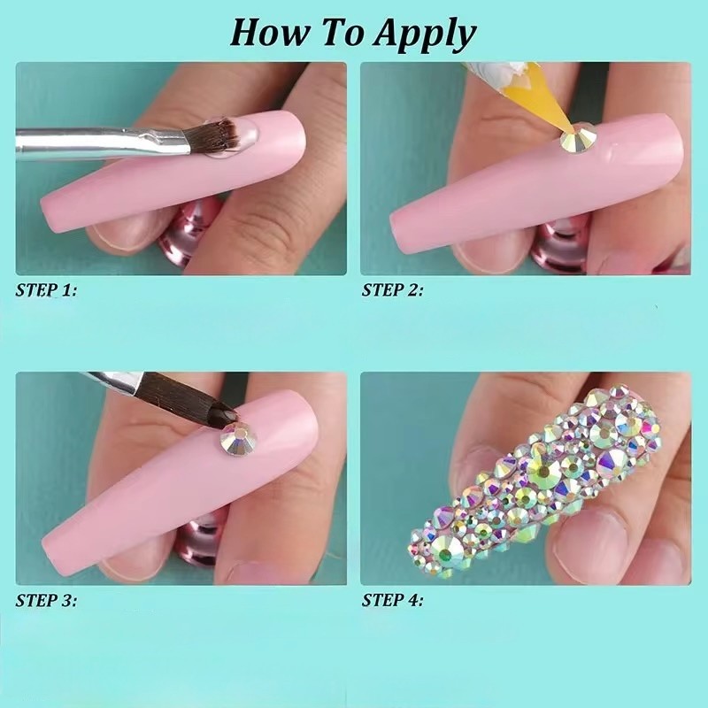 Nail Mini Crystal Rhinestones Clear Flat Back Hotfix Stones DIY Decoration 1mm