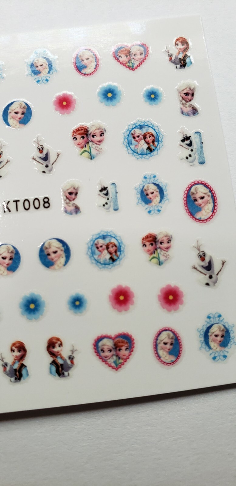 1-10 sheets Kids Nail Stickers Frozen Princess Cinderella Snow White Rapunzel