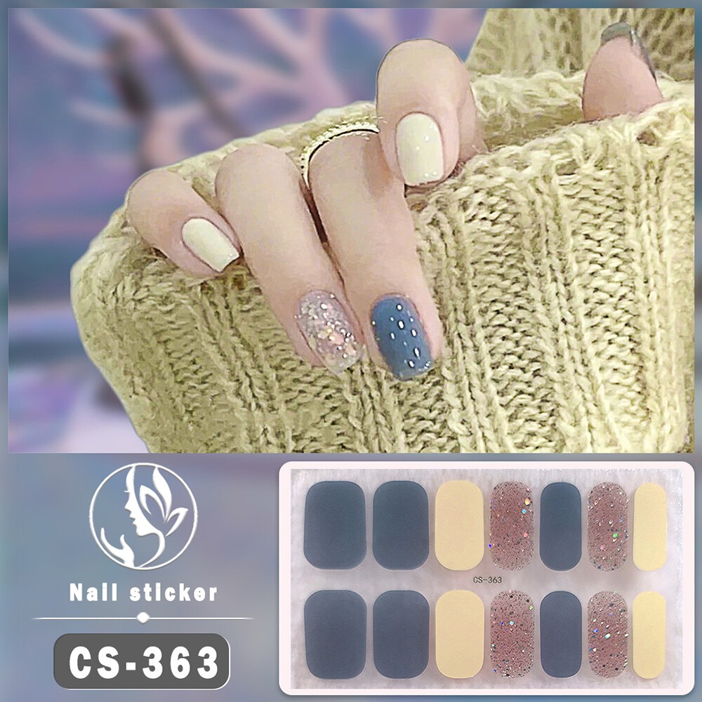 Nail Art Stickers Self-Adhesive DIY Stylish Nail Wraps Full Cover Stickers