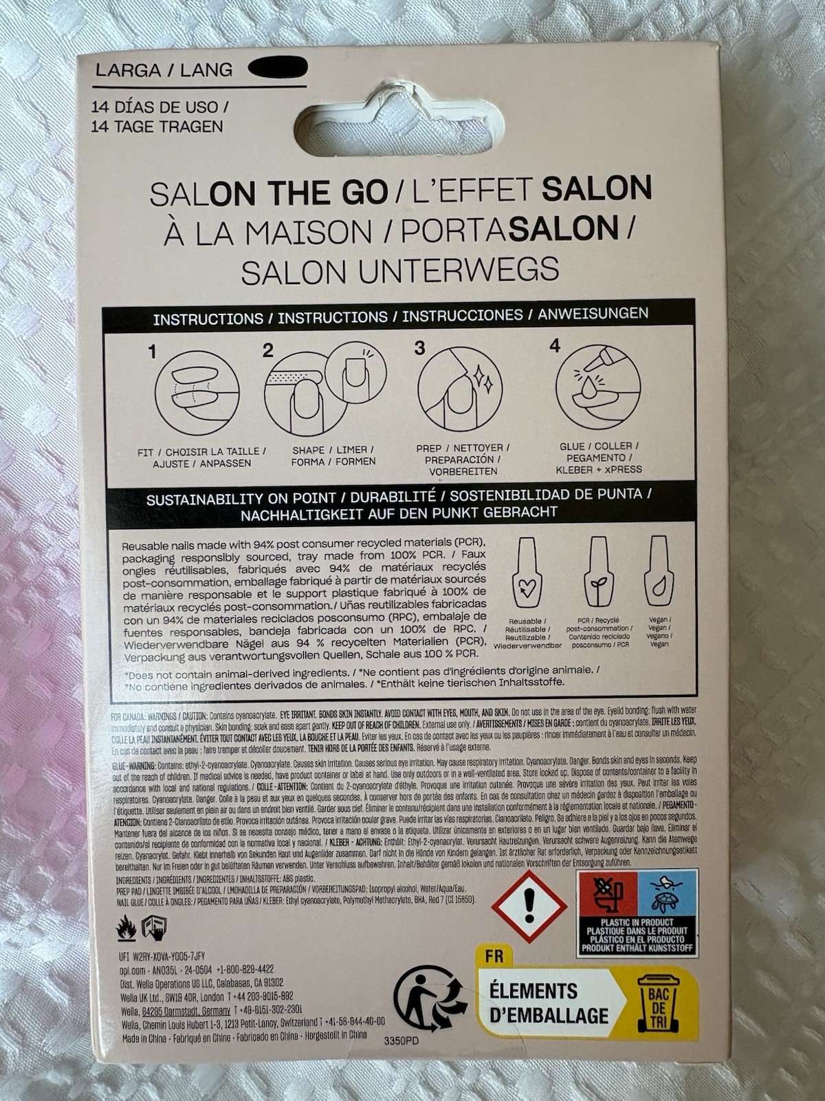 O•P•I xPRESS/ON Instant Gel-Like Salon Manicure Nail Set NWB