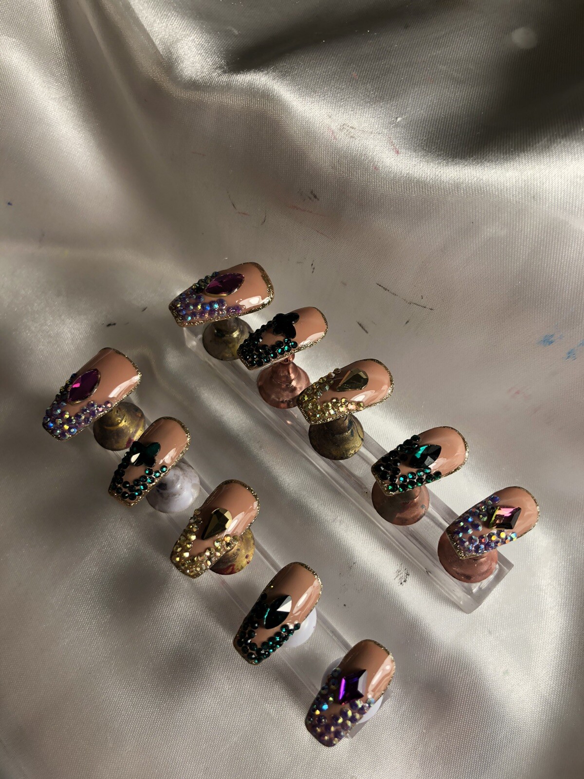 Z NAILZ! Gorgeous Handmade MARDI GRAS Press On Nails