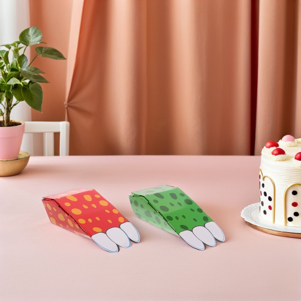 4 Pairs Reusable Cardboard Claw Gloves Kids Educational Toddler Costume Toy Kit