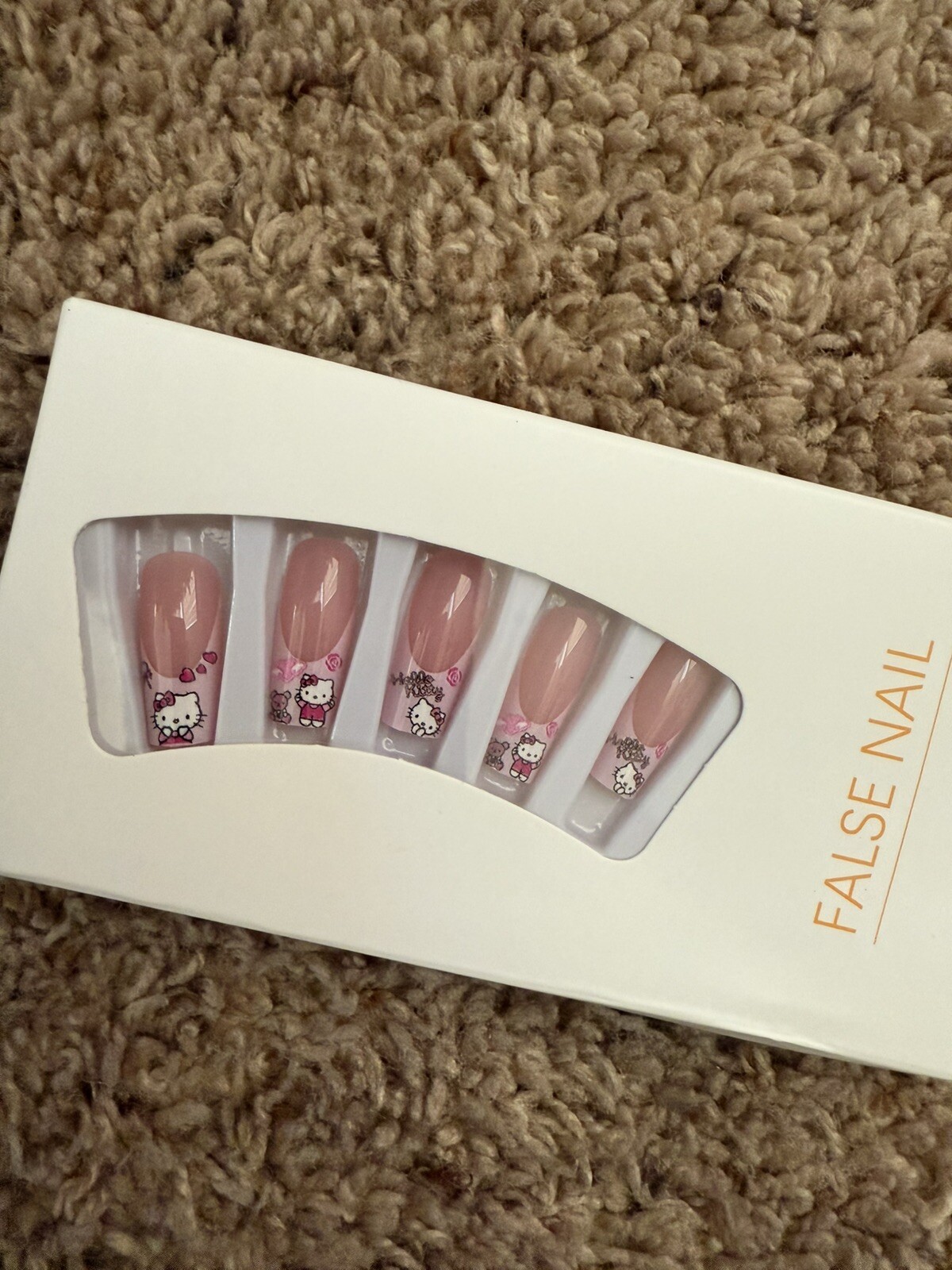 Hello Kitty French Square Tip Press On Nails