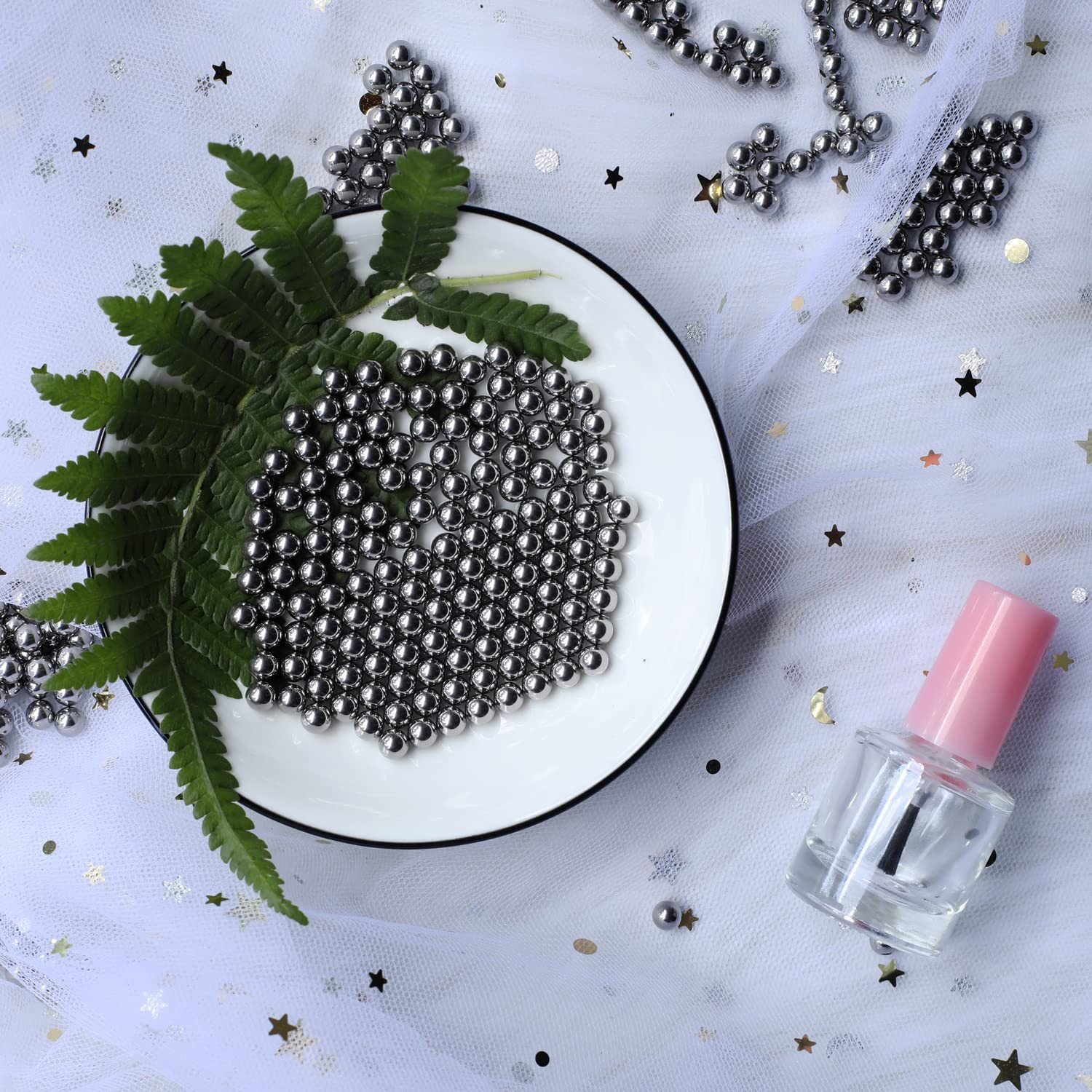 200PCS Paint Mixing Balls, Nail Polish Mixing Balls, 316 Stainless Steel Bearing