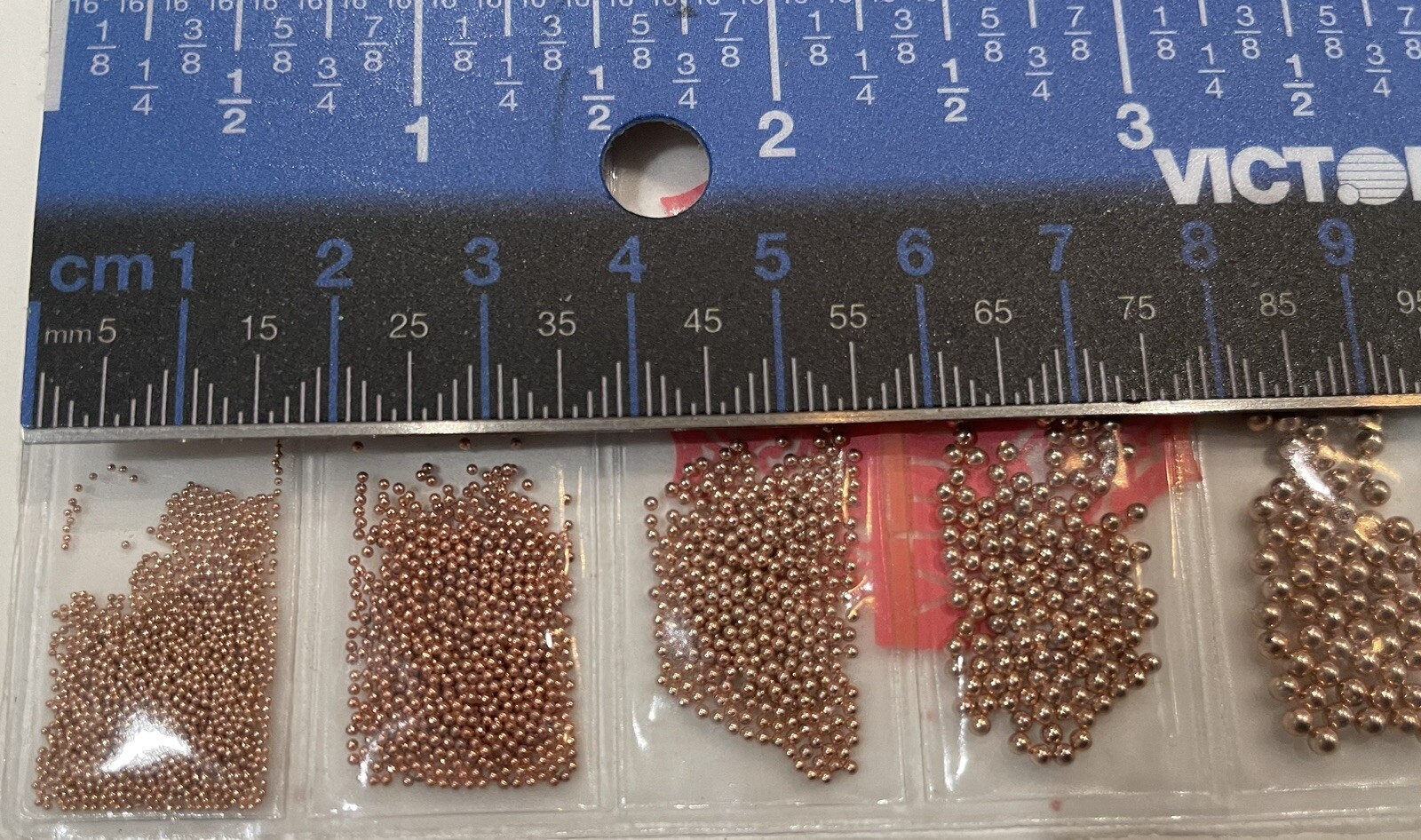 Metallic Nail Art Charm Beads Caviar 2 Sets Multiple Size Colors Plastic Sleeve