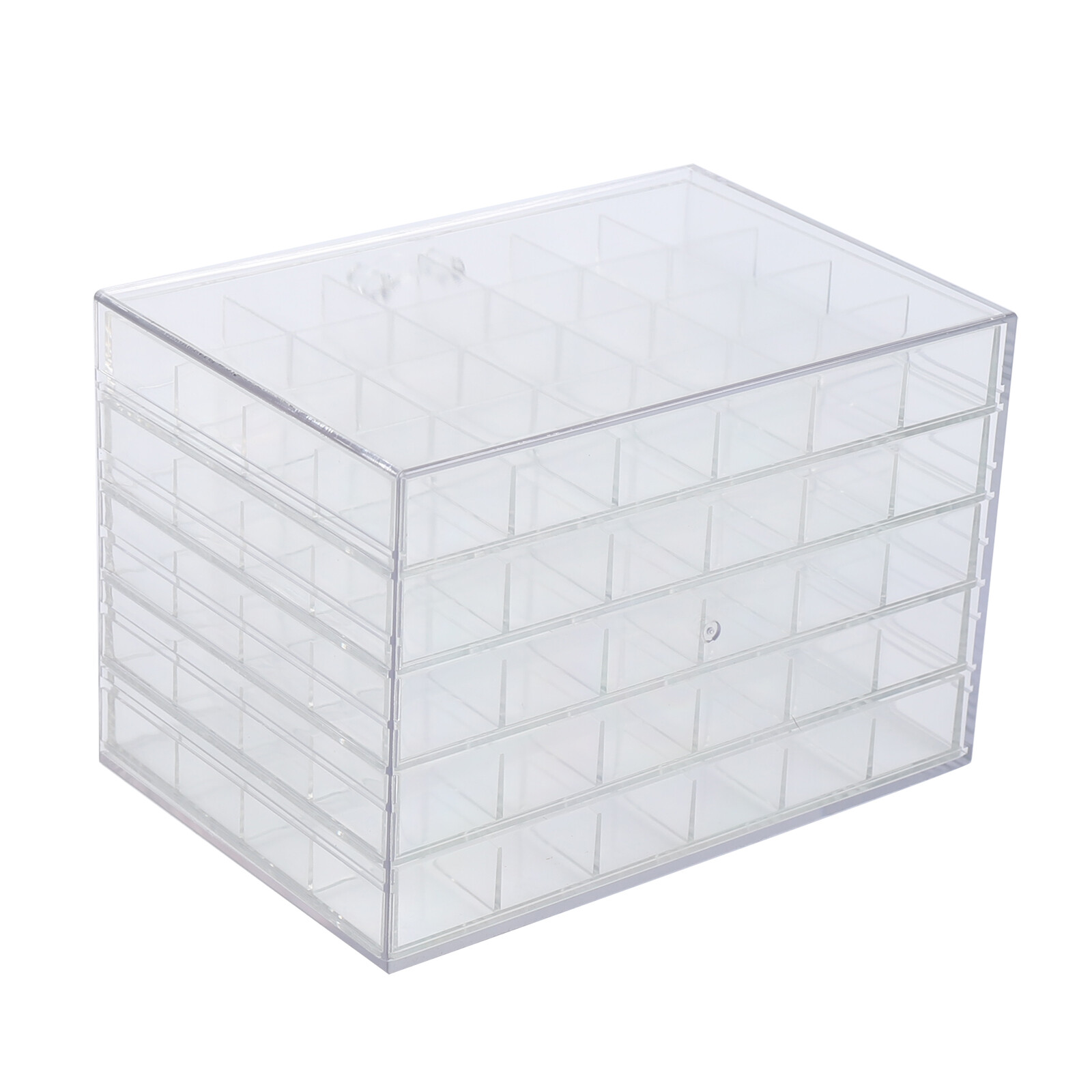 Earring Storage Box Organizer Acrylic Jewelry Storage Box Holder 5 Drawers
