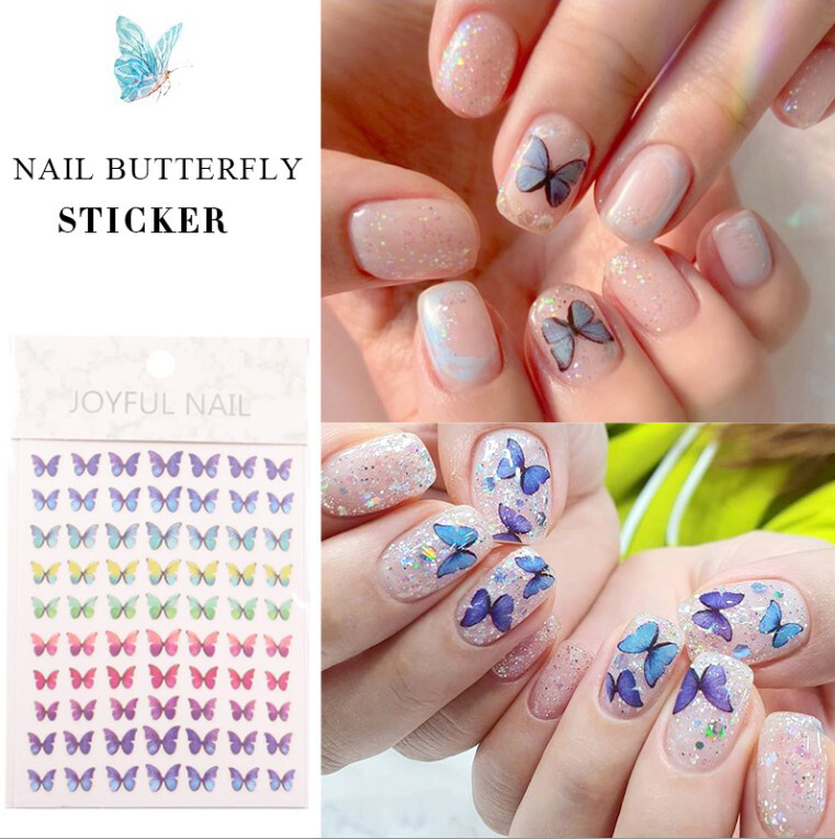 3D Butterfly Nail Sticker Art Decal Adhesive DIY Desgin Waterproof Manicure US