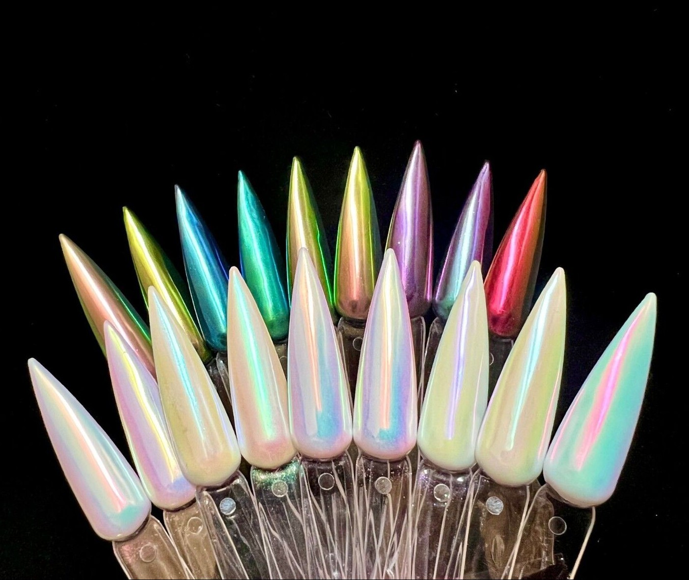 Chameleon Nail Chrome Powder Rainbow Aurora Effect Mirror Nails Powders Colours