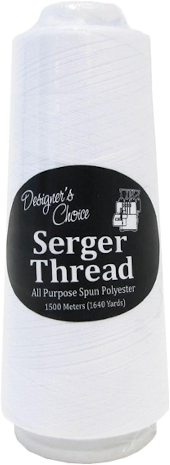 Set of 12 Black & White Serger Thread Spools for Quilting Embroidery Overlock |