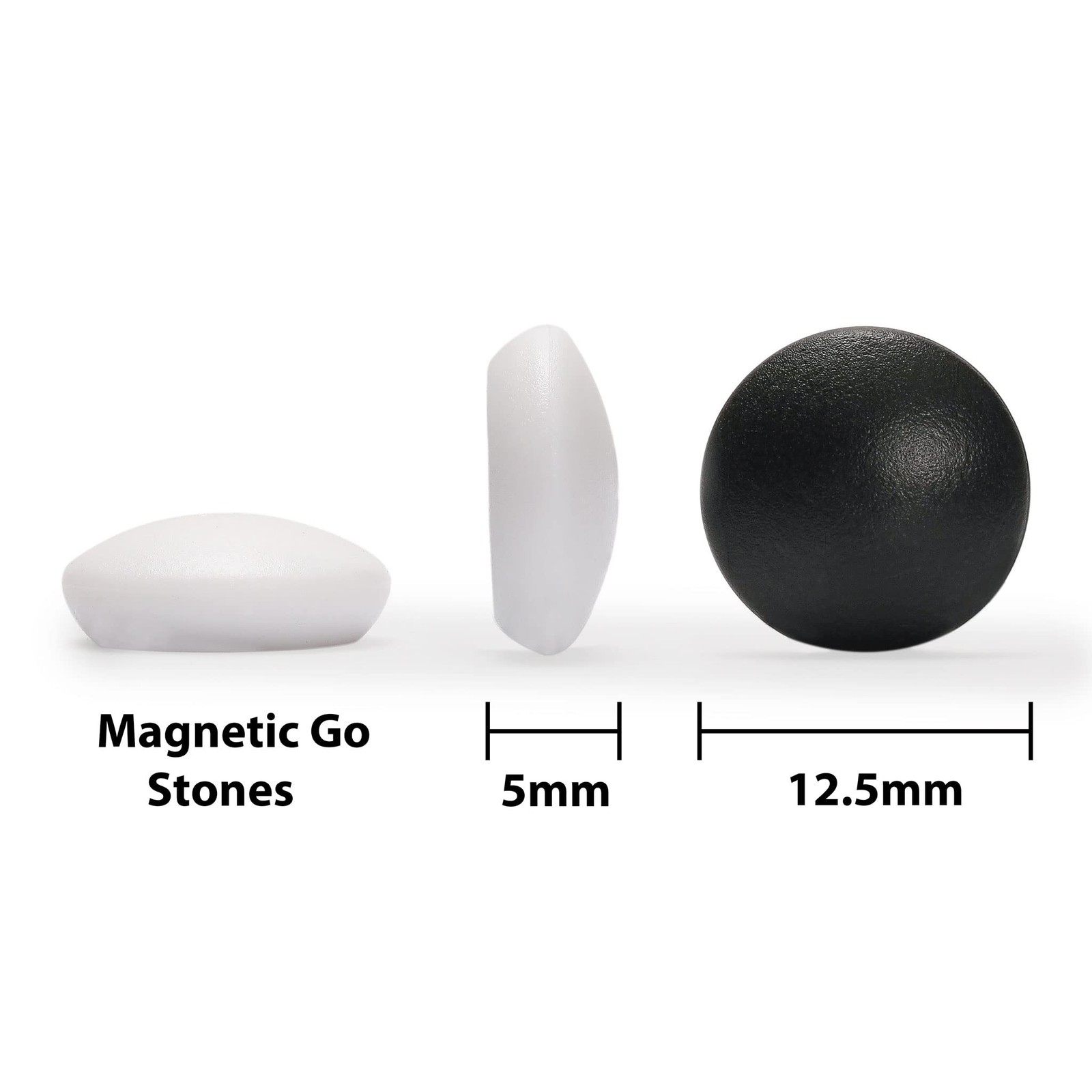 Yellow Mountain Imports Magnetic Go Game Set 11 x 0.6 inches, Black, White