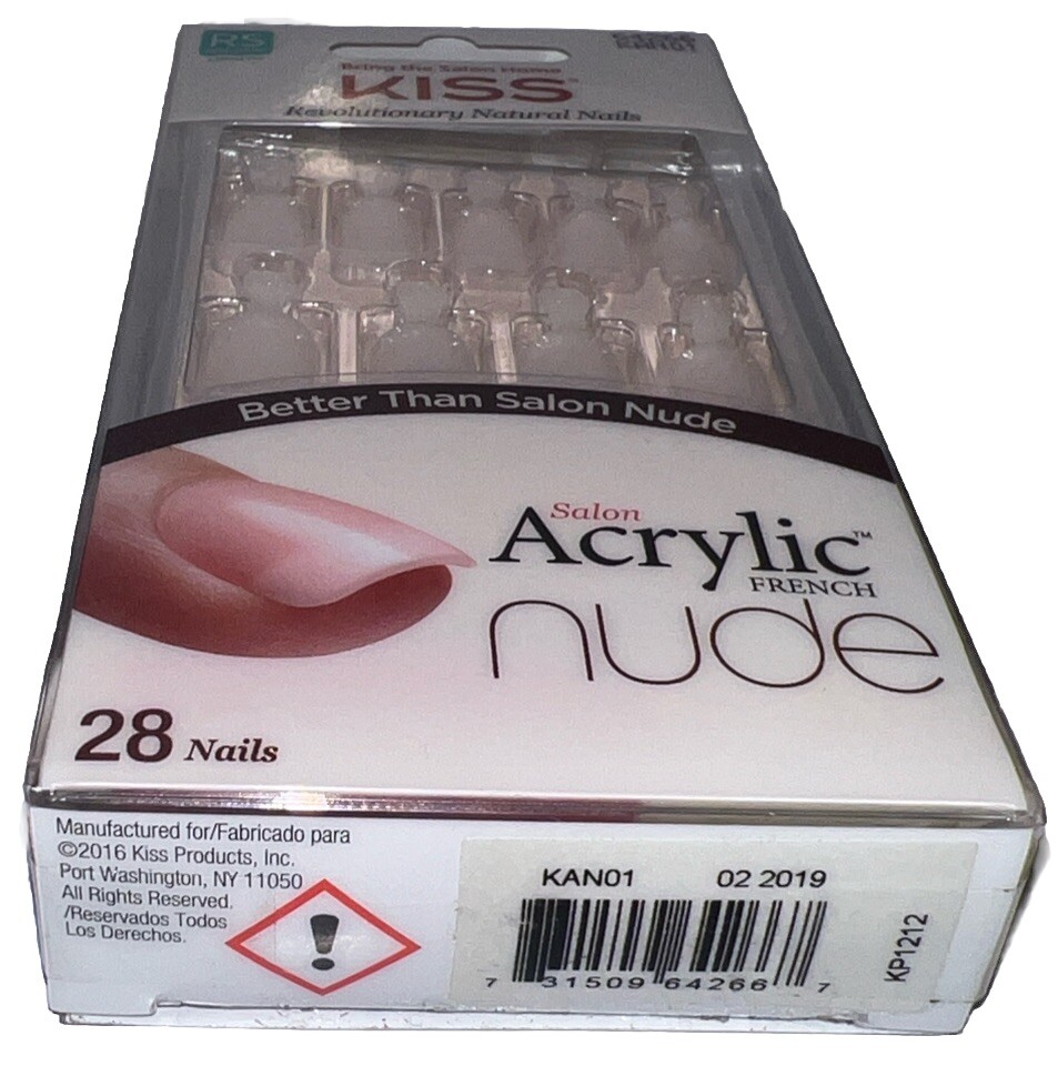 KISS Acrylic NUDE French 28 R. SMALL Nails #64266 (New See Description & Photos)
