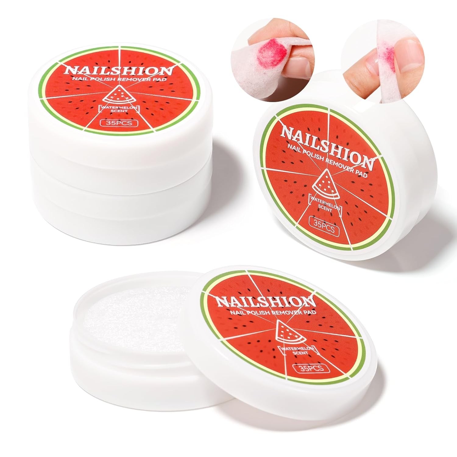 Nail Polish Remover Pads, 140 Pcs Travel Fingernail Polishes Wipes in 4…
