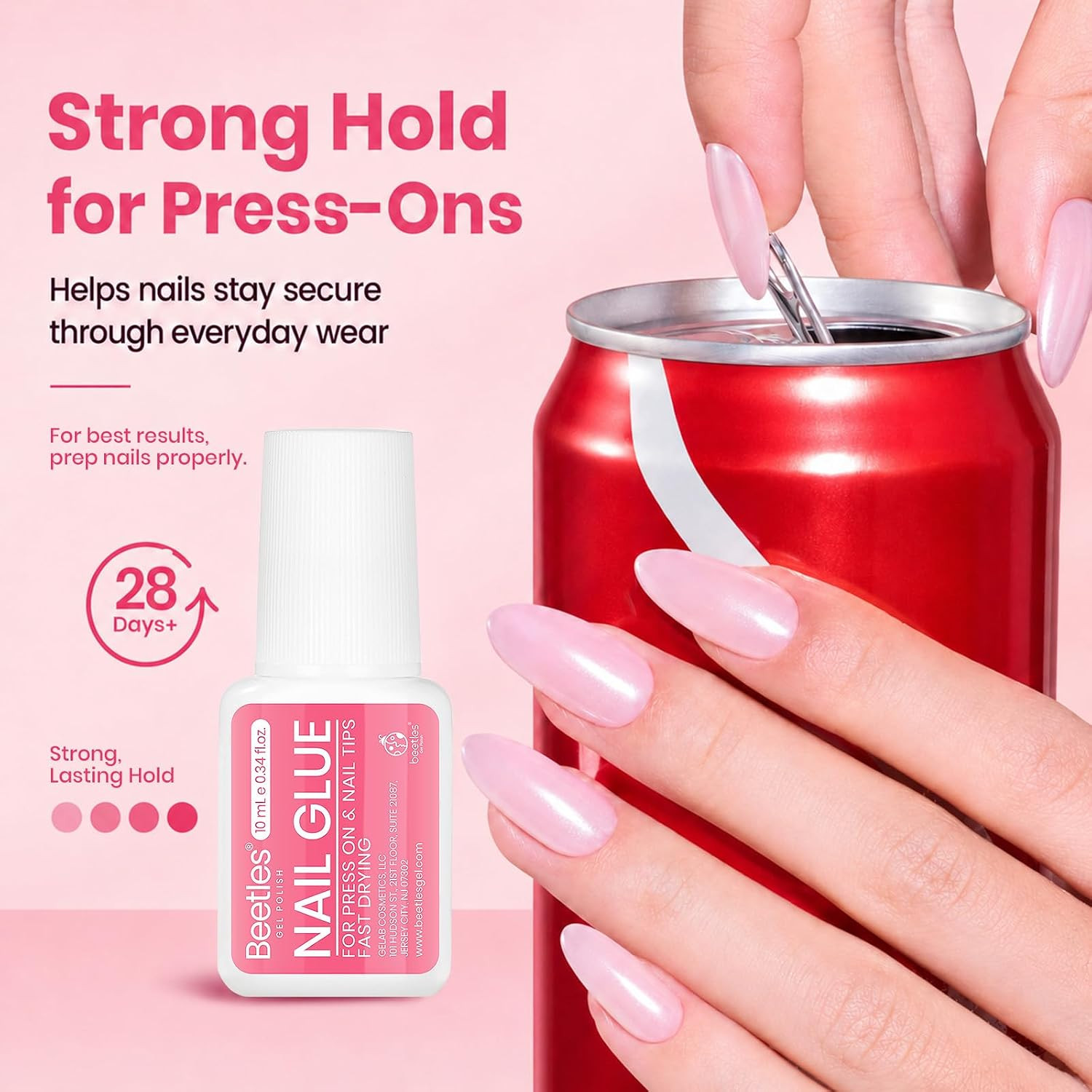 Beetles 10ML Super Strong Nail Glue for Press Ons, Nail Tips, Acrylic Nails | No