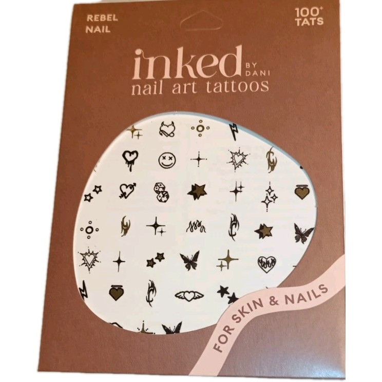 Rebel Nail Gold Metallic Inked By Dani Nail Art Tattoos For Skin & Nails 100 Tat