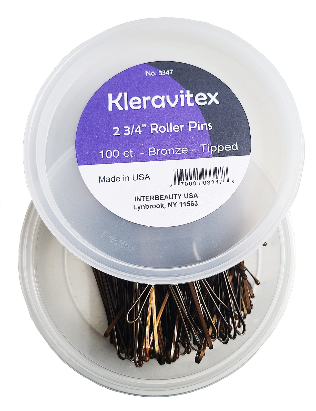 Kleravitex BRONZE Jumbo Bobby Hair Pins 2.75″ 1 Count (Pack of 100), Bronze